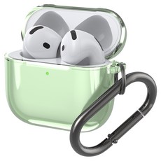 워너프 소프트 젤리 에어팟4 케이스, 클리어 그린, 1개 가전디지털/음향기기 반품 최저가 4,870원