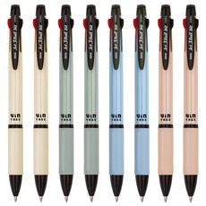 자바펜 제트 3볼 biz 빈티지 펜 4종 x 2p 세트 0.7mm, BLUE, BEIGE, OLIVE, PEACH, 1세트