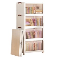 앞날창창 폴딩 수납장 65 4단, 화이트