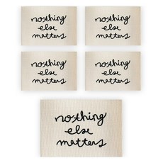 Yarna Nothing eles matter 字母棉質標籤, 5個, 混合色