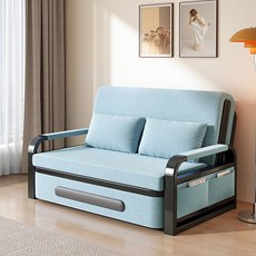 엘티제이 간이 소파베드 접이식 소파침대 라텍스 매트리스 L2 128cm 방문설치, 민트