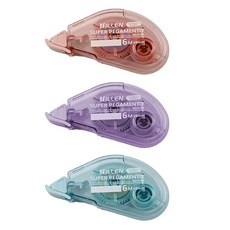 Dong-A PMS 雙面膠帶 3入組 6mm x 6m, 1套, 粉紅色, 紫色, 藍色