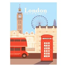 Momofix Painting DIY名畫繪畫套組 30 x 40 cm, D20 關於倫敦, 1套