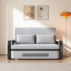 엘티제이 간이 소파베드 접이식 소파침대 라텍스 매트리스 L2 128cm 방문설치, 연그레이