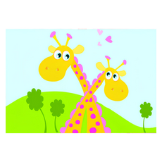 Momofix Painting DIY 數字油畫 10 x 15 cm, A16 長頸鹿朋友, 1個