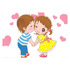 Momofix Painting DIY 數字油畫 10 x 15 cm, A24 你和我, 1個