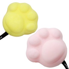 Home Pang 低刺激可愛熊掌沐浴球, 2個, 粉紅色 + 黃色, 1入