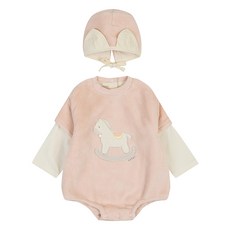 ETTOI 嬰幼兒 Woodn 刷毛連身衣套組 + 購物袋
