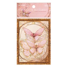 MoCard Peonist 閃亮蝴蝶手帳裝飾貼紙, 粉紅色, 1個