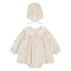 ETTOI 嬰兒 Hea 佩斯利棉質連身衣套裝 + 購物袋