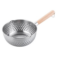 電磁爐適用木柄不鏽鋼單柄鍋 R99230S, 銀色, 20cm, 1個