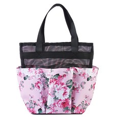 뷰레이터닷컴 물 빠지는 매쉬 포켓 수영가방, 핑크