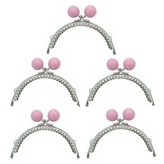 MaDaKkuMi 圓形口金零錢包DIY 珍珠珠 10.5cm, 淺粉色, 5個