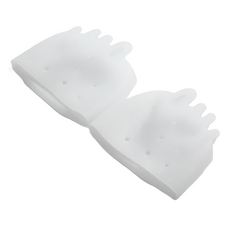 제이케이 자세교정 엄지 외반 충격흡수 발가락 분리기 양쪽착용 세트 화이트, 1세트