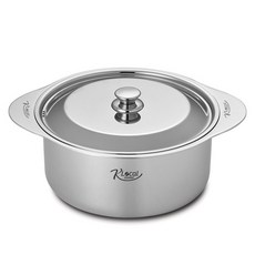 Kitchen-Art 電磁爐適用K-Local系列3層不鏽鋼附蓋雙耳湯鍋, 銀色, 24cm, 1個