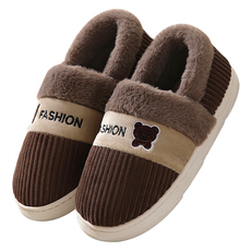 EVER HOUSE 小熊刷毛絨毛室內拖鞋, 1個, 棕色