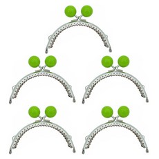 MaDaKkuMi 圓形口金零錢包製作組 珍珠珠 12.5cm, 綠色, 5個