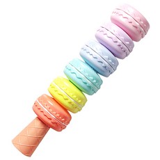 2Youngdesign 6色馬卡龍螢光筆, 混合色, 1個