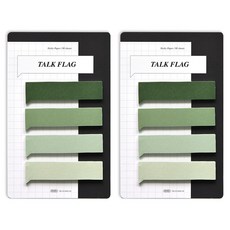 플레픽 코멘터리 플래그 점착식 메모지, 토크포레스트, 80매, 2개