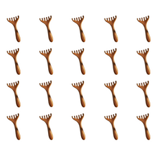 헤드리빙 그립 육손 마사지 브러시, 우드, 20개