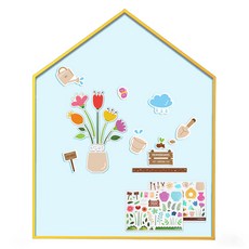 맘스보드 큐브하우스보드 + 가드닝 자석놀이 세트, 해피옐로우(보드), 페퍼민트(자석놀이), 1개