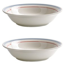 Kanesuzu Fog 藍線圓碗 1號 14cm, 2個, 混合色