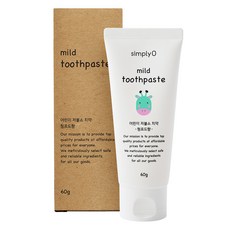 simplyO 溫和兒童低氟牙膏青葡萄味, 60g, 1個
