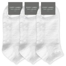 코지라벨 여성용 미끄럼방지 논슬립 사계절 효도 양말 3켤레