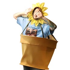 向日葵花盆角色扮演服裝套組, 1套, 混色