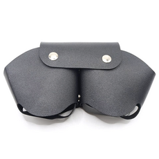 데일리조이 에어팟 맥스호환 똑딱이 헤드폰 헤드셋 가죽 파우치, 블랙, 1개