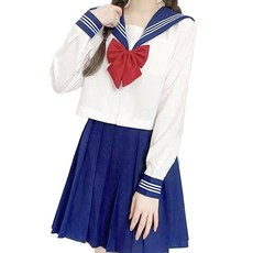 長袖制服 + 短裙 角色扮演套裝, 1套, 混色