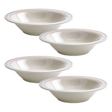 Kanesuzu Poge 藍線條湯碗 1號 15.5cm, 4個, 混合顏色