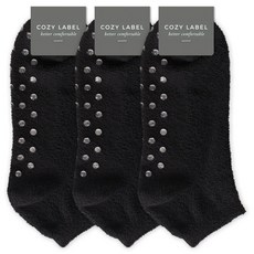 코지라벨 여성용 미끄럼방지 논슬립 사계절 효도 양말 3켤레