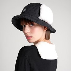 TECH SKIN 女款耳罩鋪棉漁夫帽高爾夫帽, 1個, 黑色