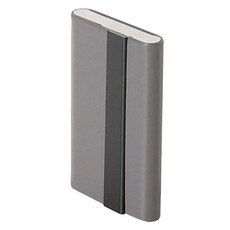 히키스 슬림 가죽 명함케이스, 그레이, 1개