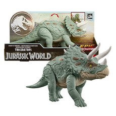 MATTEL 美泰兒 侏羅紀世界 巨型追蹤者恐龍公仔 三角龍, 1個