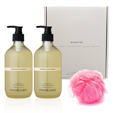 DEMETER Earth薄荷洗髮露 500ml x 2入 + 沐浴球套組, 1套