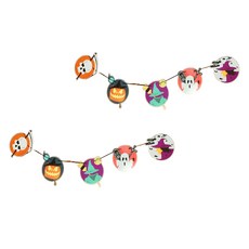 스투피드 할로윈 원형 캐릭터 가랜드, 혼합색상, 2개