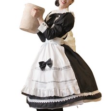 高級女僕角色扮演套裝 長版, 1套, 混合色