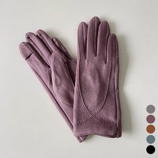 페이퍼먼츠 여성용 벨벳안감 고급 스웨이드 스티치 터치 장갑 23620