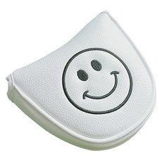 Likes 高爾夫微笑推桿桿頭套 槌型, 白色, 1個