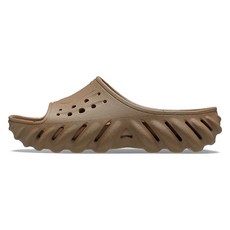 crocs 卡駱馳 Echo Slide中性款波波平板運動涼拖鞋 CR208170, Tumbleweed, 230
