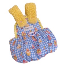 Coco studio 寵物衣服 毛絨南瓜吊帶胸背帶, 藍色, 1個