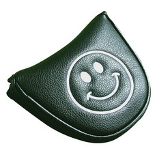 Likes 高爾夫微笑推桿桿頭套 槌型, 黑色, 1個