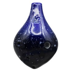 JK 繁星夜空 6孔中音C調陶笛, 單一商品, 短嘴 藍色, 1個