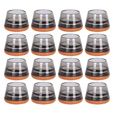 마켓감성 캡형 가구의자 발커버, 블랙, 16개