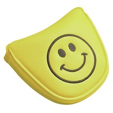 Likes 高爾夫微笑推桿桿頭套 槌型, 黃色, 1個