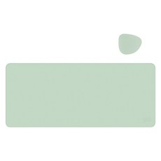 g-clicker 皮革長桌墊 書桌墊 + 杯墊組, 1套, 寧靜綠