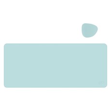 g-clicker 皮革長桌墊 書桌墊 + 杯墊組, 1套, 天空藍
