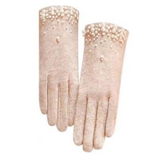페이퍼먼츠 여성용 진주퍼퓸 기모 터치 캐시미어 장갑 23621